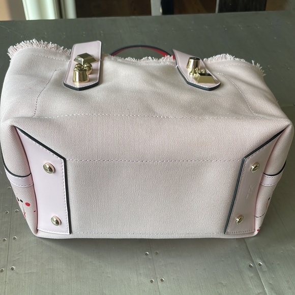 Christian Louboutin frangibus tote poupee pale pink graffiti shopper crossbody - Picture 5 of 12